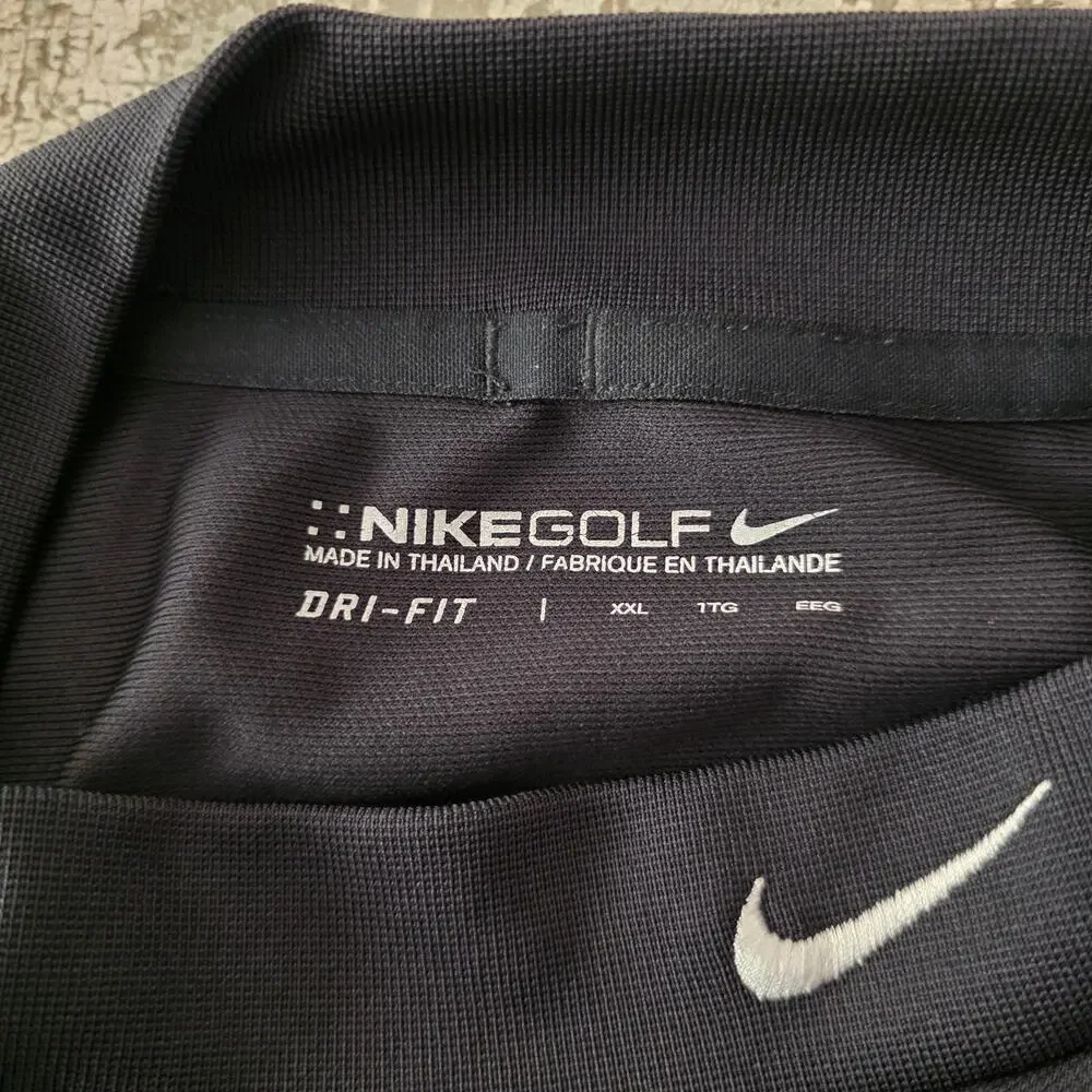 Nike Golf Dri-Fit Black Long Sleeve Mock Neck Athletic Top Size XXL